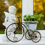 Подставка для цветов на 2 кашпо Велосипед 95-042 d=10см - фото 236892