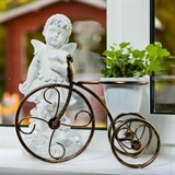 Подставка для цветов на 2 кашпо Велосипед 95-042 d=10см - фото 236893