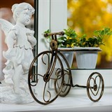 Подставка для цветов на 2 кашпо Велосипед 95-042 d=10см - фото 236894