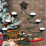 Подсвечник новогодний для 6 свечей 217-10-B металлический - фото 236953