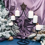 Подсвечник новогодний для 6 свечей 217-10-B металлический - фото 236955