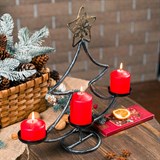 Подсвечник новогодний на три свечи Елочка 217-11 - фото 236971