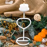 Подсвечник из металла для одной свечи высота 26 см - фото 236986