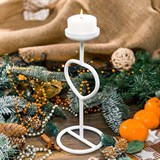 Подсвечник из металла для одной свечи высота 26 см - фото 236987