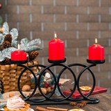 Подсвечник интерьерный для трёх свечей 607-12 металл - фото 237002