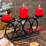 Подсвечник интерьерный для трёх свечей 607-12 металл - фото 237003