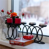 Подсвечник на две свечи  607-13 h=17 см - фото 237019