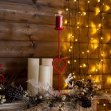 Подсвечник металлический  для одной свечи высота 46 см - фото 237080