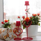 Подсвечник металлический  для одной свечи высота 46 см - фото 237081