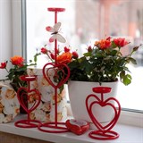 Подсвечник металлический  для одной свечи высота 46 см - фото 237085