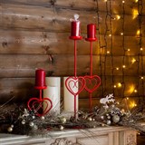 Подсвечник металлический  для одной свечи высота 46 см - фото 237088