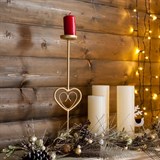 Подсвечник металлический  для одной свечи высота 46 см - фото 237089