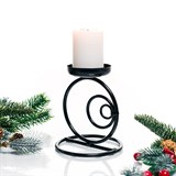 Подсвечник на одну свечу 607-17 металлический h=14 см - фото 237113