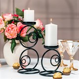 Подсвечник на одну свечу 607-17 металлический h=14 см - фото 237115