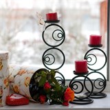 Подсвечник на одну свечу 607-17 металлический h=14 см - фото 237118