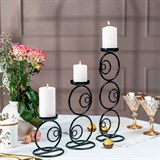 Подсвечник на одну свечу 607-17 металлический h=14 см - фото 237119