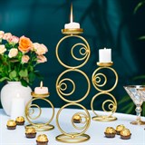 Подсвечник на одну свечу 607-17 металлический h=14 см - фото 237129