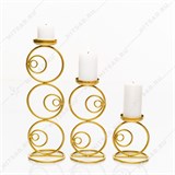 Подсвечник на одну свечу 607-17 металлический h=14 см - фото 237131