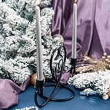 Металлический подсвечник на две свечи 607-18 - фото 237141