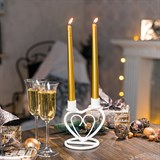 Подсвечник для двух свечей металлический - фото 237171