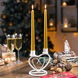 Подсвечник для двух свечей металлический - фото 237173