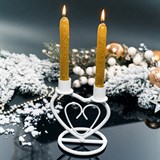 Подсвечник для двух свечей металлический - фото 237175