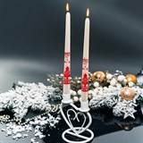 Подсвечник для двух свечей металлический - фото 237177