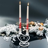 Подсвечник для двух свечей металлический - фото 237178