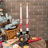 Подсвечник для двух свечей металлический - фото 237182