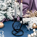 Подсвечник для двух свечей металлический - фото 237184