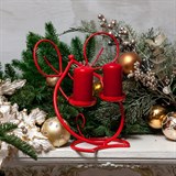 Подсвечник металлический на две свечи - фото 237305