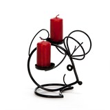 Подсвечник кованый интерьерный на две свечи - фото 237309