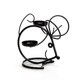 Подсвечник кованый интерьерный на две свечи - фото 237310