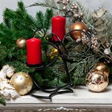 Подсвечник кованый интерьерный на две свечи - фото 237311