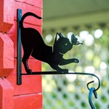 Кронштейн для подвесного кашпо с цветами котенок с бабочкой 201-002B - фото 237816