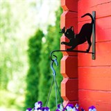 Кронштейн для подвесного кашпо с цветами котенок с бабочкой 201-002B - фото 237817