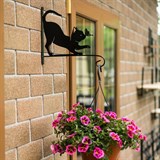 Кронштейн для подвесного кашпо с цветами котенок с бабочкой 201-002B - фото 237821