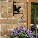 Кронштейн для подвесного кашпо с цветами котенок с бабочкой 201-002B - фото 237822