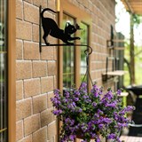 Кронштейн для подвесного кашпо с цветами котенок с бабочкой 201-002B - фото 237823