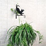 Кронштейн для подвесного кашпо с цветами котенок с бабочкой 201-002B - фото 237826