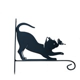 Кронштейн для подвесного кашпо с цветами котенок с бабочкой 201-002B - фото 237827