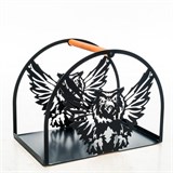 Дровница переносная для камина 103-009B металлическая - фото 237851