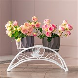 Цветочница на подоконник для двух кашпо 41-981W цв.белый - фото 238336