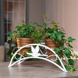 Цветочница на подоконник для двух кашпо 41-981W цв.белый - фото 238338