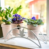 Цветочница на подоконник для двух кашпо 41-981W цв.белый - фото 238339