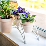 Цветочница на подоконник для двух кашпо 41-981W цв.белый - фото 238341