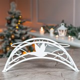 Цветочница на подоконник для двух кашпо 41-981W цв.белый - фото 238342