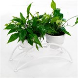 Цветочница на подоконник для двух кашпо 41-981W цв.белый - фото 238347