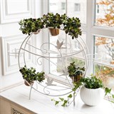 Кованая подставка на подоконник для десяти цветов 41-908W цв.белый - фото 238349