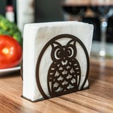 Салфетница кухонная металлическая Сова - фото 238595